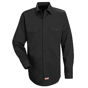 Men's Heavyweight Cotton Twill Long Sleeve Workshirt - Working Class ...