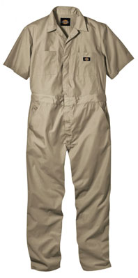 Dickies Short Sleeve Khaki Coverall 