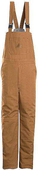 Bulwark Flame Resistant Excel-FR™ ComforTouch™Brown Duck Deluxe Insulated Bib Overall