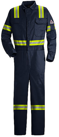 Bulwark Flame Resistant ComforTouch™ 7oz. Deluxe Coverall w/ Reflective Trim