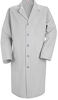 Red Kap Men's Button Front Lab Coat