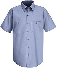 Men's Wrinkle Resistant Short Sleeve Work Shirt - Working Class Clothes