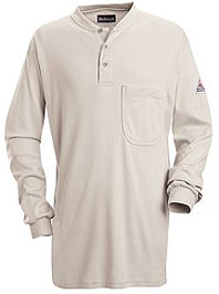 Bulwark Flame Resistant Excel-FR™ Long Sleeve Tagless Henley Shirt