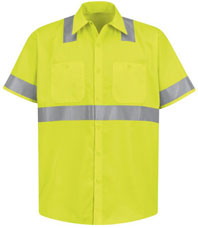 Red Kap Hi-Visibility Short Sleeve Shirt - Type R, Class 2