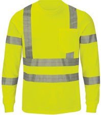 Red Kap Hi-Visibility Long Sleeve Work Shirt - Type R, Class 3