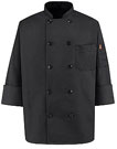 Ten-Button Black Chef Coat