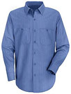 Red Kap Men's Industrial Stripe Long Sleeve Broadcloth Work Shirt