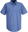 Red Kap Men's Industrial Stripe Broadcloth Work Shirt