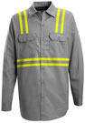Bulwark Flame Resistant Excel-FR™ Button Front Work Shirt with Reflective Trim