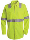 Bulwark Hi-Visibility Flame Resistant Long Sleeve Work Shirt 