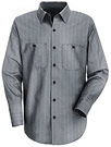 Red Kap Men's Industrial Stripe Long Sleeve Work Shirt