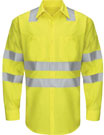 Red Kap Hi-Visibility Long Sleeve Ripstop Work Shirt - Type R Class 3