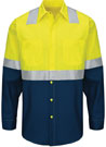 Red Kap Hi-Visibility Long Sleeve Color Block Work Shirt - Type R, Class 2