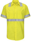 Red Kap Hi-Visibility Short Sleeve Ripstop Work Shirt - Type R, Class 2