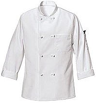 Ten Knot-Button Chef Coat with Thermometer Pocket