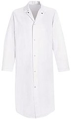 Red Kap Gripper Front Butcher Frock with No Pockets