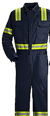 Bulwark Flame Resistant ComforTouch™ 7oz. Deluxe Coverall w/ Reflective Trim