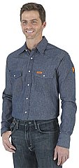 Wrangler® FR Flame Resistant Denim Western Shirt