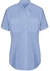 Womens New Dimension® Plus Poplin Short Sleeve Shirt