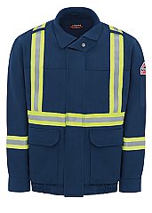 Men's Lined Bomber Jacket with Reflective Trim