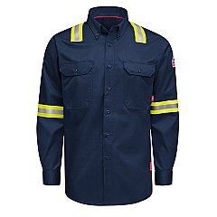 BulwarkiQ Series Men’s Enhanced-Vis Midweight Comfort Woven Shirt