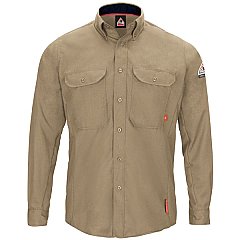 Bulwark Men's iQ Series® Comfort Woven Long Sleeve Lightweight Shirt
