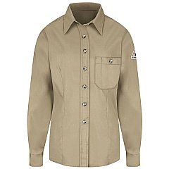 Bulwark Women's Flame Resistant 5.25 OZ Button-Front Dress Uniform Shirt