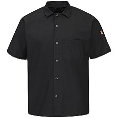 Red Kap Men's Short Sleeve Cook Shirt with OilBlok + MIMIX ®
