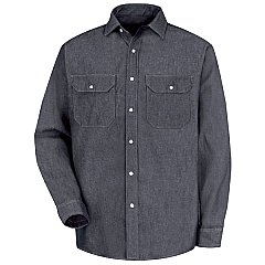 Red Kap Men's  Long Sleeve Denim Western Shirt