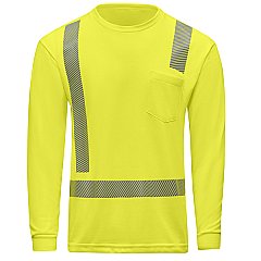Red Kap Hi-Visibility Breathable Long Sleeve Pocket T-Shirt - Type R Class 2