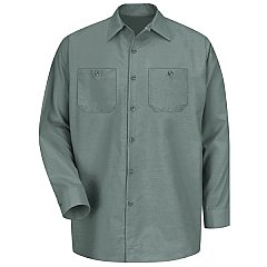 Red Kap Men's Industrial Long Sleeve Work Shirt - Light Green - Extended/Non Stock Sizes