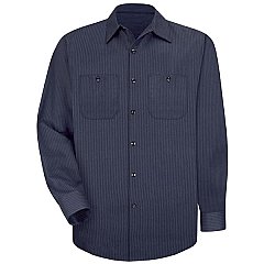 Red Kap Men's Durastripe® Long Sleeve Work Shirt