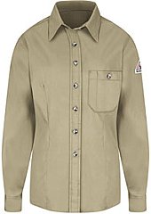 Bulwark Women's Flame Resistant 5.25 OZ Button-Front Dress Uniform Shirt
