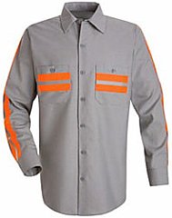 Red Kap Long Sleeve Enhanced Visibility Shirt