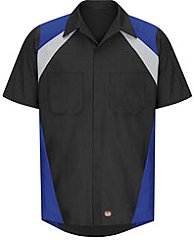 Red Kap Tri-Color Short Sleeve Shop Shirt