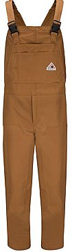 Bulwark FR Heavyweight Insulated Brown Duck Bib Overall w/Leg Zipper