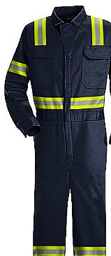 Bulwark Flame Resistant ComforTouch™ 7oz. Deluxe Coverall w/ Reflective Trim