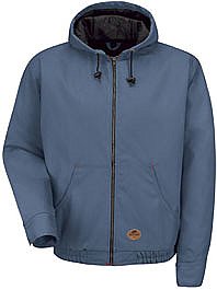 Blended Duck Zip-Front Hooded Jacket