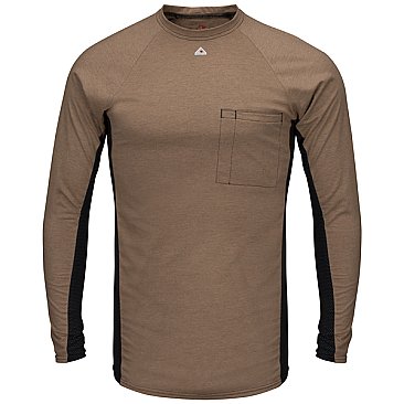 Bulwark Flame Resistant Two-Tone Long Sleeve Base Layer Shirt