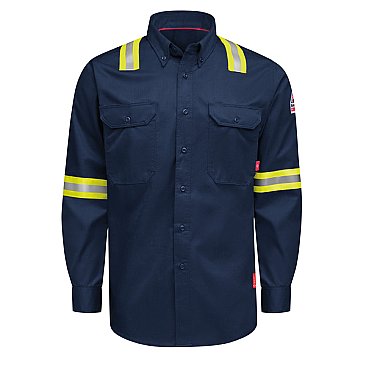 BulwarkiQ Series Men’s Enhanced-Vis Midweight Comfort Woven Shirt