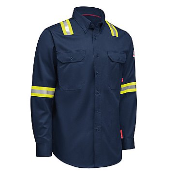 BulwarkiQ Series Men’s Enhanced-Vis Midweight Comfort Woven Shirt