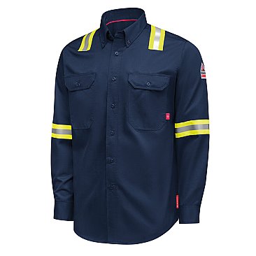 BulwarkiQ Series Men’s Enhanced-Vis Midweight Comfort Woven Shirt