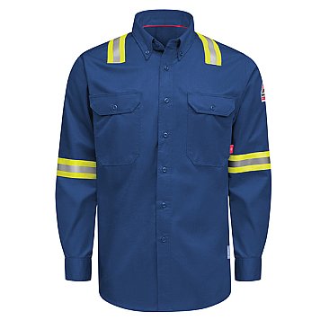 BulwarkiQ Series Men’s Enhanced-Vis Midweight Comfort Woven Shirt