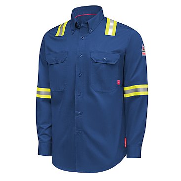 BulwarkiQ Series Men’s Enhanced-Vis Midweight Comfort Woven Shirt
