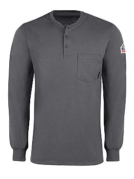 Bulwark Flame Resistant Excel-FR™ Long Sleeve Tagless Henley Shirt