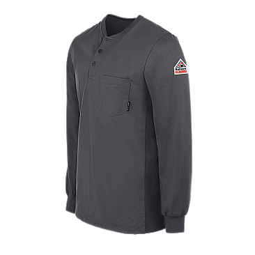 Bulwark Flame Resistant Excel-FR™ Long Sleeve Tagless Henley Shirt