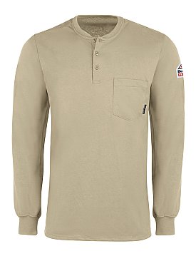 Bulwark Flame Resistant Excel-FR™ Long Sleeve Tagless Henley Shirt
