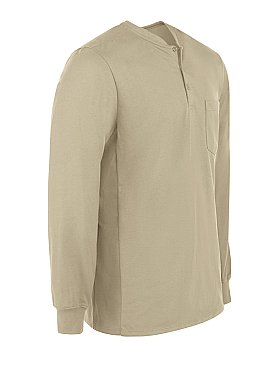 Bulwark Flame Resistant Excel-FR™ Long Sleeve Tagless Henley Shirt