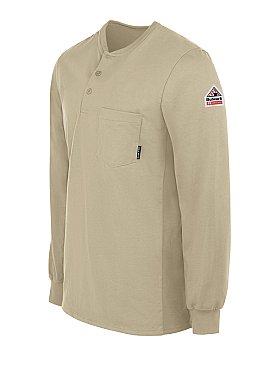 Bulwark Flame Resistant Excel-FR™ Long Sleeve Tagless Henley Shirt