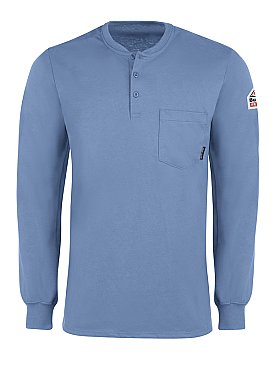 Bulwark Flame Resistant Excel-FR™ Long Sleeve Tagless Henley Shirt